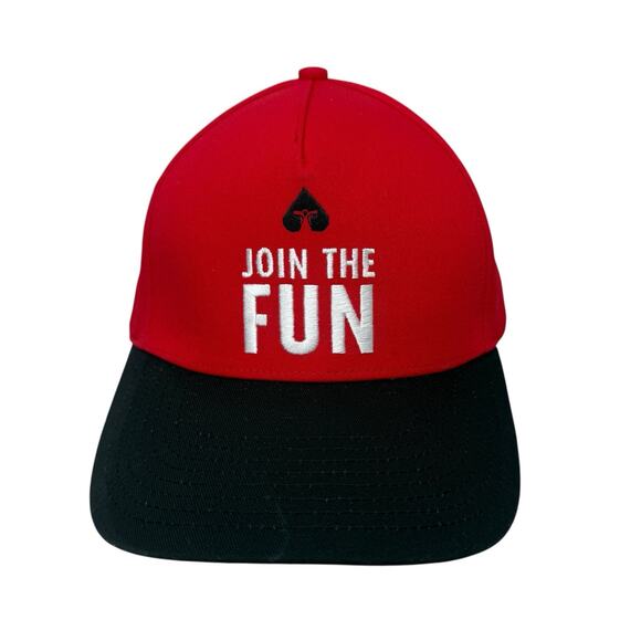 Carnival Cruises Hat Cap Red Black Players Snapback Adjustable Poker Cards - Picture 1 of 13
